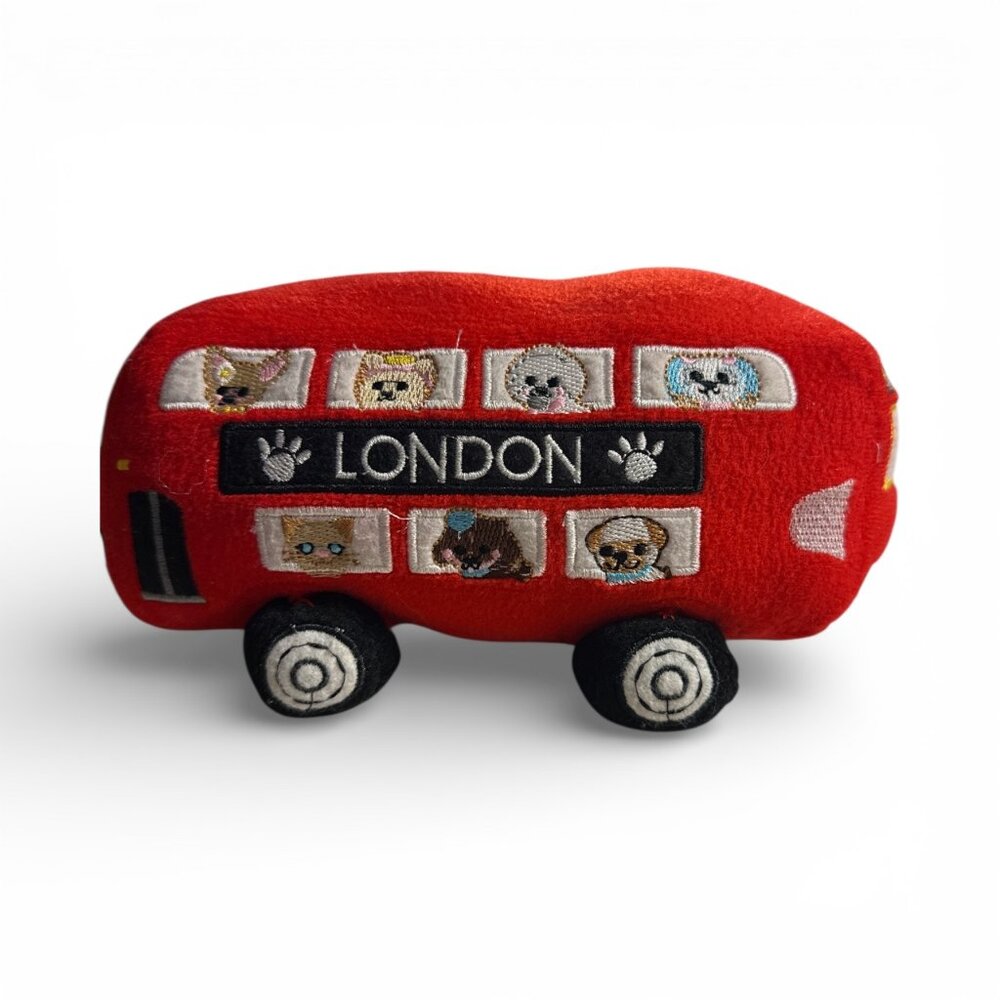 PetLondon London Bus Dog Plush Toy Bulldog Poodle Pomeranian Dachschund Dog
